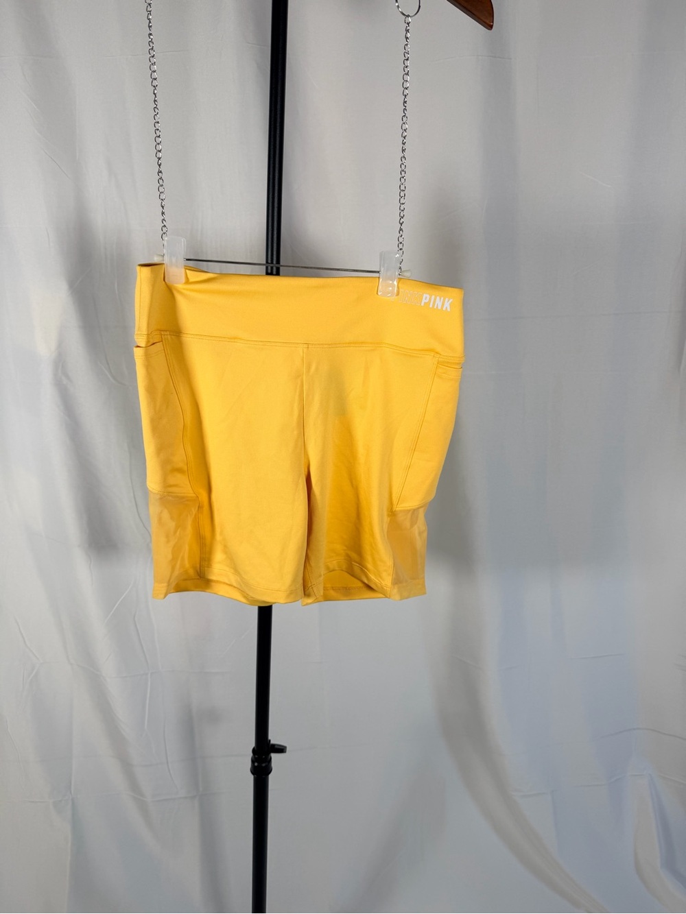 PINK Victoria's Secret High-Rise Yellow Ultimate Yoga Shorts